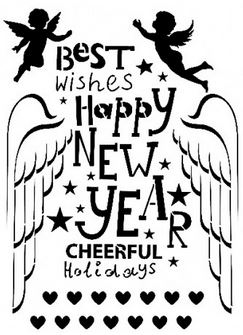 Stencil HAPPY NEW YEAR